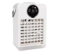FILFEEL Acondicionador Portátil de 4 Pulgadas - Humidificador Enfriador de CA Evaporativo de 700 Ml con 3 Velocidades, Luz Nocturna de 7 Colores, Temporizador de 2/4/8 H, Ventilador de Refrigeración