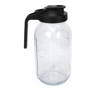 FILFEEL Jarra de Vidrio con Tapa y Pico - Jarra de té Helado de Boca Ancha a Prueba de Fugas para té Frío Al Sol - de Bebidas Apta para Refrigerador, Juego de 2 (64 onzas)