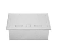 FILFEEL Kit de Caja de Salida de Piso - Toma Eléctrica Empotrada de 3 Receptáculos 16 A 4000 W para Oficina, Hotel, Escuela, Hogar - Toma de Piso de PC de Acero Inoxidable y Retardante de Llama con
