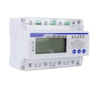 FILFEEL Medidor de Energía Trifásico de 4 Cables en Carril DIN con Pantalla LCD Retroiluminada e Interfaz RTU - Medidor de Potencia de Precisión de Clase para Monitoreo Comercial Doméstico - 5A