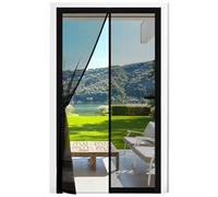 Fillis Mosquitera Magnética para Puerta, 110x220cm Mosquitera de Fibra de Vidrio para Puerta de Balcón Sin Taladrar Cortina Magnética para Balcón Salón Dormitorio Puerta de Patio, Negro