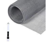 Fillis Mosquitera para Ventanas, 150x500cm Mosquitera de Fibra de Vidrio Mosquitera Cortada a Medida DIY con Rodillo Cepillo de Limpieza, Mosquitera de Gasa para Ventanas y Puertas, Gris