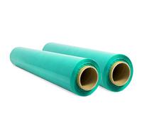 Film de Embalaje Elástico, Film de Plástico Verde para Embalar, Rollo de Plástico Protector de Envíos y Mudanzas, Rollo de 50cm y hasta 400 m Estirables - Ofituria (Verde, 2 unidades)