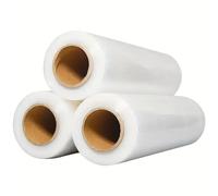 Film Elástica Transparente para Embalaje - Pack de 3 Rollos (50 cm x 1,20 kg) | Envoltura Estirable para Mudanzas, Protección de Superficies y Almacenamiento
