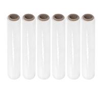 Film Paletizar Blanco Opaco Elástico. Packs de 6 rollos, Bobinas Estirables de 1,8 Kg aprox, Ancho 50 cm, 23 micras para Mudanzas, Envolver, Embalar, Precintar, Proteger
