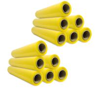Film para Embalar, Film Amarillo, Papel Film, Rollo de Plastico Protector Muebles, Cajas Mudanza, Plastico Cubretodo 50cm x 300m estirables - SIDI (12 unds, Amarillo)