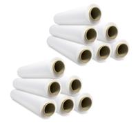 Film para Embalar, Film Blanco, Papel Film, Rollo de Plastico Protector Muebles, Cajas Mudanza, Plastico Cubretodo 50cm x 300m estirables - SIDI (12 unds, Blanco)