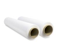 Film para Embalar, Film Blanco, Papel Film, Rollo de Plastico Protector Muebles, Cajas Mudanza, Plastico Cubretodo 50cm x 300m estirables - SIDI (2 unds, Blanco)