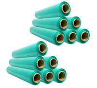 Film para Embalar, Film Verde, Papel Film, Rollo de Plastico Protector Muebles, Cajas Mudanza, Plastico Cubretodo 50cm x 300m estirables - SIDI (12 unds, Verde)