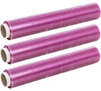 FILM transparente alimentario [PACK 3 ROLLOS 45 cm x 300 m] mayor resistencia y autoadherencia, ideal para la conservación de alimentación, fruta, verdura, bollería, pescado, embutido, carne.