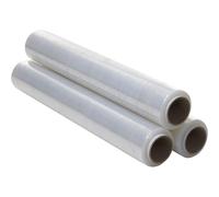 Film Transparente para Embalar, 50 cm extensible hasta 300 Metros de Longitud, Rollo de Film Elástico Manual, Protector de Embalaje Industrial, Film para Embalar - Ofituria (3 unds.)