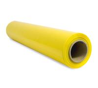 Film Transparente para Embalar, Film de Varios Colores, Papel Film, Rollo de Plastico Protector Muebles, Cajas Mudanza, Plastico Cubretodo 50cm x 300m estirables - SIDI Amarillo 12 Uds