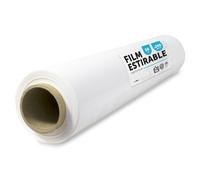 Film Transparente para Embalar, Plástico Cubretodo, Film Transparente para Embalaje de Cajas de Mudanzas, Proteger Muebles y Envíos, Medidas 50 cm x 200 m estirables · m-office Blanco 1 ud