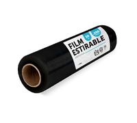Film Transparente para Embalar, Plástico Cubretodo, Film Transparente para Embalaje de Cajas de Mudanzas, Proteger Muebles y Envíos, Medidas 50 cm x 200 m estirables · m-office Negro 1 ud