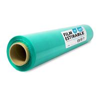 Film Transparente para Embalar, Plástico Cubretodo, Film Transparente para Embalaje de Cajas de Mudanzas, Proteger Muebles y Envíos, Medidas 50 cm x 200 m estirables · m-office Verde 6 uds