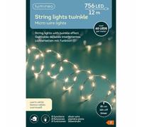 Filo 756microled Extra Dense 12mt Twinkle Eff Bianco Caldo Da Esterno