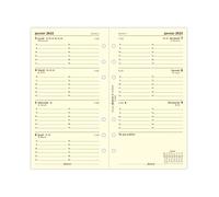 FILOFAX - 1 Recambio para organizador personal - 1 semana en 2 páginas - Formato: 9,5 x 17 cm - Enero a Diciembre de 2023 - Papel crema