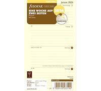 FILOFAX 24-68458 Personal - Agenda 2024 (1 semana/2 páginas, algodón alemán), color crema