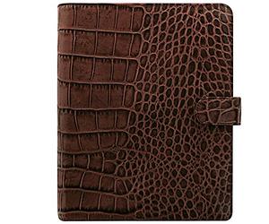 Filofax 26017 Organizador Croc A5 Classic, color castaño