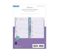 Filofax Agenda 2024 con diseño floral ilustrado en 2 páginas, tamaño A5