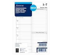 Filofax Agenda inglesa A5 con vista semanal, 2024, color blanco