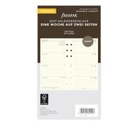 Filofax Agenda personal 1 semana en 2 páginas de algodón crema alemán 2027