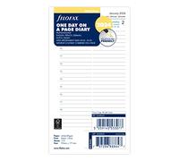Filofax Agenda personal 2024 día por página en 5 idiomas, color blanco
