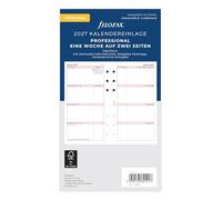 Filofax Agenda personal profesional, 1 semana en 2 páginas en alemán 2027