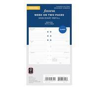 Filofax Agenda personal semanal en dos páginas 2026 con líneas inglesas 26-68418