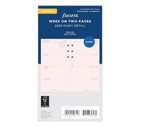 Filofax Agenda personal semanal en dos páginas, color rosa, inglés 2026, 26-68478