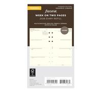 Filofax Agenda personal semanal en dos páginas de algodón crema 5 idiomas 2026 26-68413