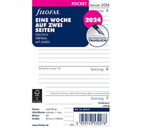 FILOFAX Agenda Pocket 1 semana en 2 páginas verticales (alemán)2024