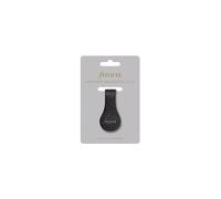 Filofax Clip magnético de cuero negro y ahumado