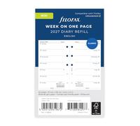 Filofax Mini agenda semanal por página 2027 en inglés 27-68126