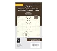 Filofax Personal 1 semana en 2 páginas Cotton Cream francés 2025