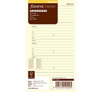 Filofax Personal - Recambio para agenda de anillas, agenda de contactos (nombre, dirección postal, dirección de correo electrónico, teléfono, fax y teléfono móvil), color crema (en inglés)
