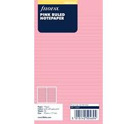 Filofax Personal - Recambio para agenda de anillas, hojas rayadas, color rosa