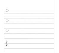 Filofax Personal, Recambio para Agenda de Anillas, Hojas Rayadas para Notas, Color Lavender