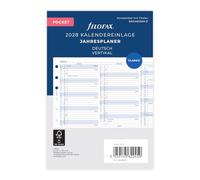 Filofax Planificador anual de bolsillo vertical en alemán 2028