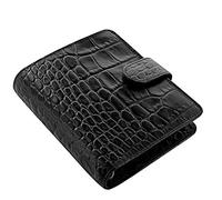 Filofax Pocket Classic - Organizador de cocodrilo, color ébano