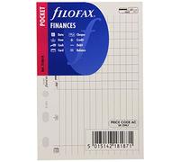 Filofax Pocket Finances - Recambio para agenda de anillas, registro de gastos e ingresos