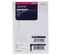 Filofax Pocket - Recambio para agenda de anillas, agenda de contactos (nombre, dirección postal, teléfono) (en inglés)