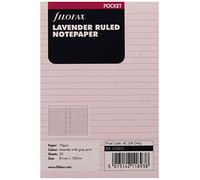 Filofax Pocket - Recambio para agenda, hojas rayadas para notas, color morado