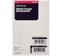 Filofax Pocket - Recambio para libreta de anillas, hojas para notas, color blanco