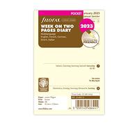 Filofax Pocket Week on Two Cotton Cream 5 Language - Agenda 2023