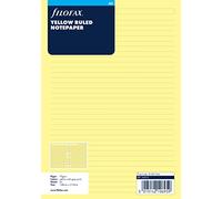 Filofax - Recambio de hojas para archivador (tamaño A5, a rayas), color amarillo
