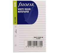 Filofax - Recambio de hojas para archivador (tamaño pequeño, a rayas), color blanco
