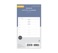 Filofax Recambio para agenda de actividades personal, color blanco