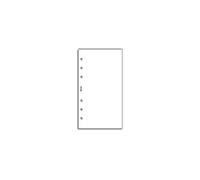 Filofax - Recambio para libreta de anillas, hojas para notas, color blanco