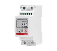 Filteilect Medidor de energía digital LCD monofásico con comunicación RS485, contador de consumo de energía de corriente de voltaje real, medición bidireccional para mayor precisión